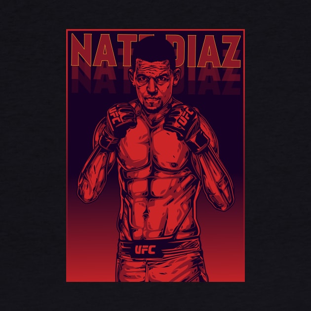 Nate Diaz Pop Art by Adrielvector Gallery